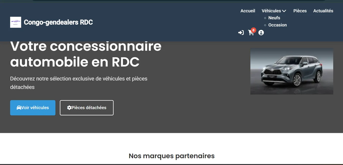 Site web Congo Gendealers